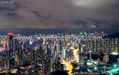 Image of Hong Kong at night 