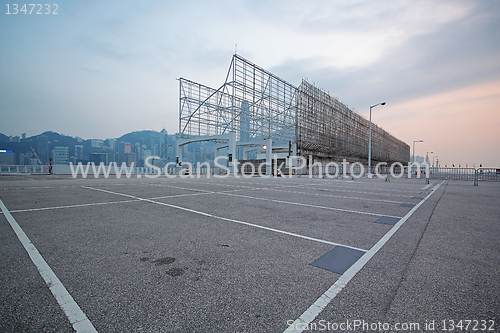 Image of large numbered space parking lot 