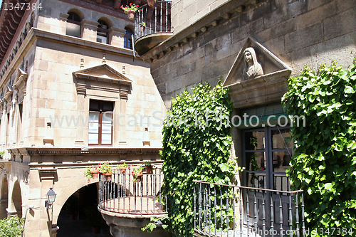 Image of Poble Espanyol, Spanish village in Barcelona, Spain 