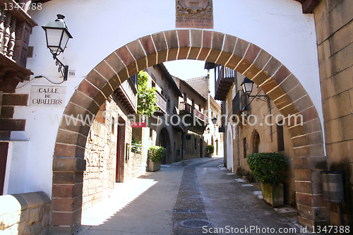 Image of Poble Espanyol, Spanish village in Barcelona, Spain 