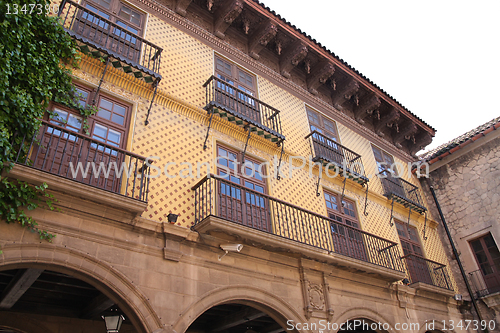 Image of Poble Espanyol, Spanish village in Barcelona, Spain 