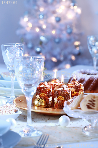 Image of Luxury place setting for Christmas