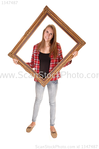 Image of Girl in picture frame.