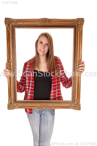 Image of Girl in picture frame.