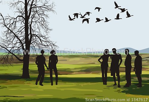 Image of A trip in the autumn nature