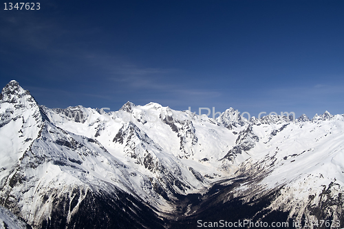 Image of Caucasus Mountains. Dombay.