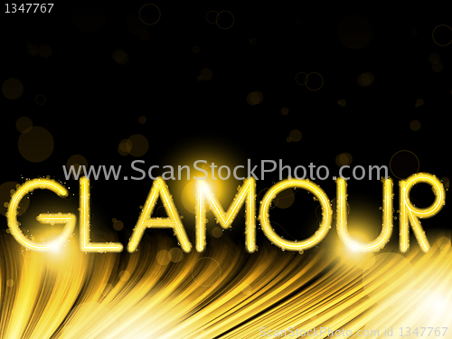 Image of Lights Stripes Wave Glamour Golden