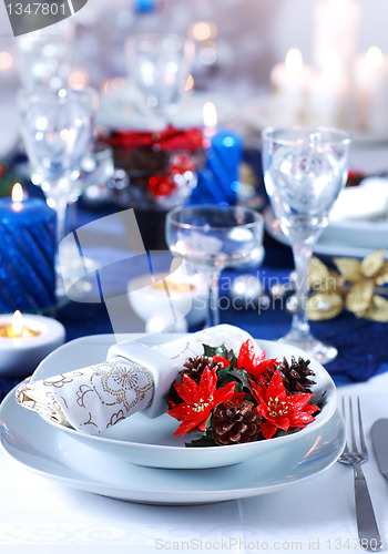 Image of Christmas place setting