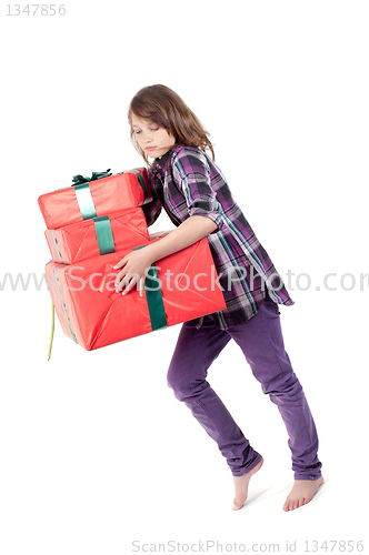 Image of Teenager girl in studio