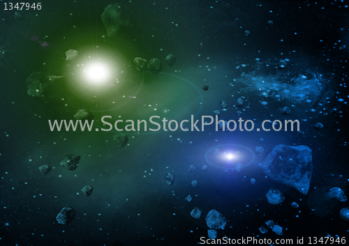 Image of Stars of a planet and galaxy