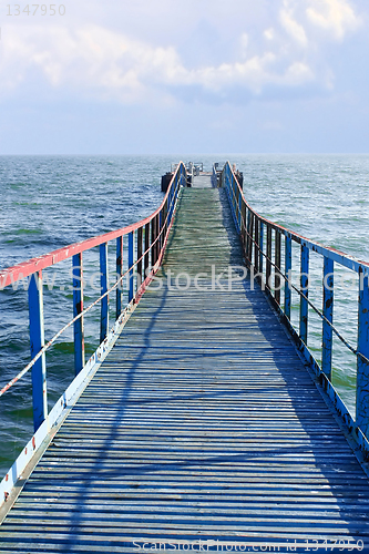 Image of Old wooden sea pier