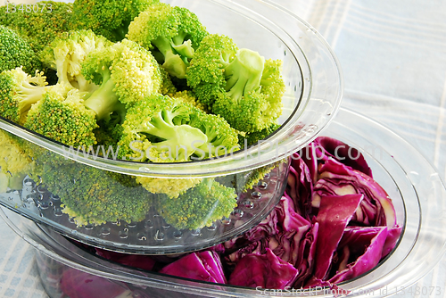 Image of Colorful vegetables in steamer