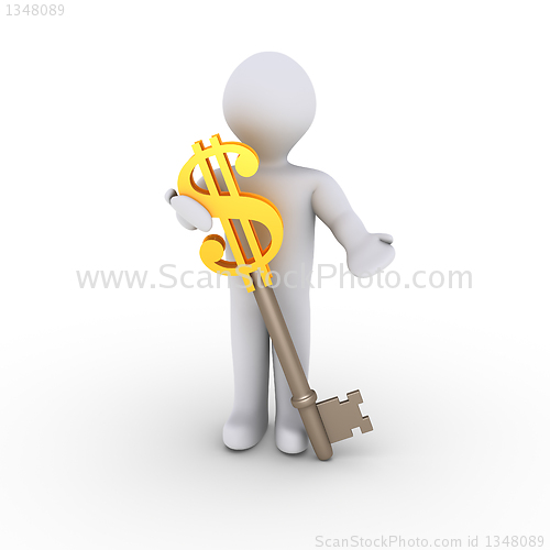 Image of Man with dollar-key