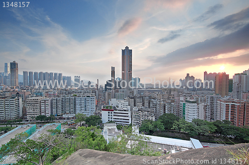 Image of city sunset