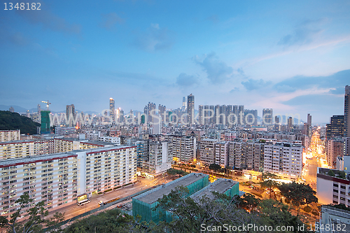 Image of urban city sunset