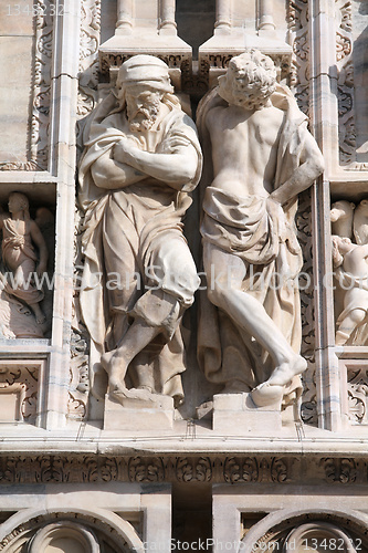 Image of Milan cathedral sculpture