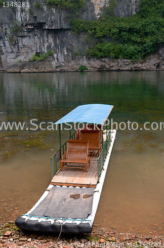 Image of Bamboo raft in Li River