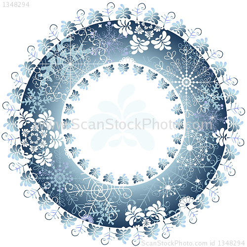 Image of Christmas round frame