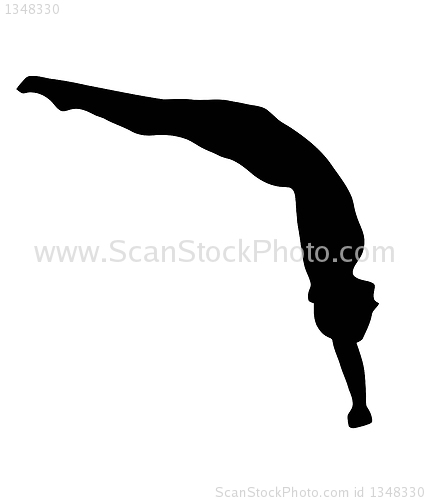 Image of Woman Diving Board Diver