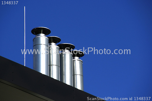 Image of Pipes and  sky