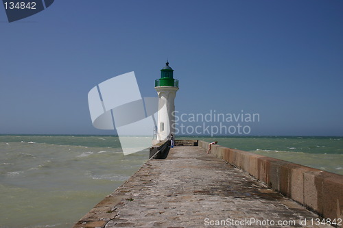 Image of green lighthouse