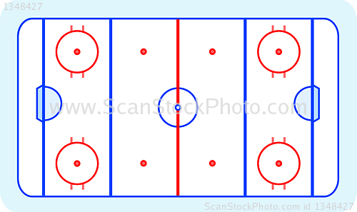 Image of ice hockey field greetings card vector