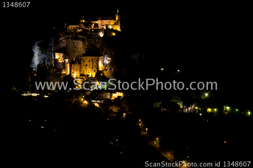 Image of Rocamadour at night