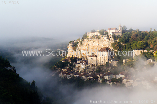 Image of Rocamadour with mist