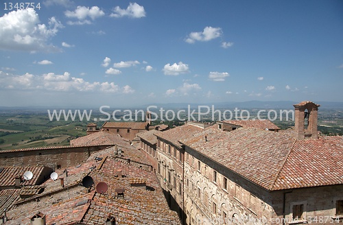 Image of Montepulciano town in Tuscany, Italy