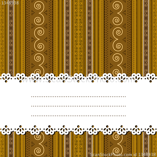 Image of Sample text ribbon over african design