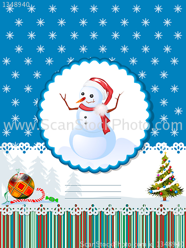 Image of Decorative winter holidays card