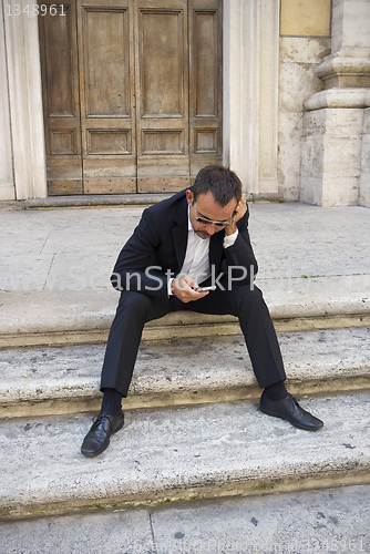 Image of Busy businessman