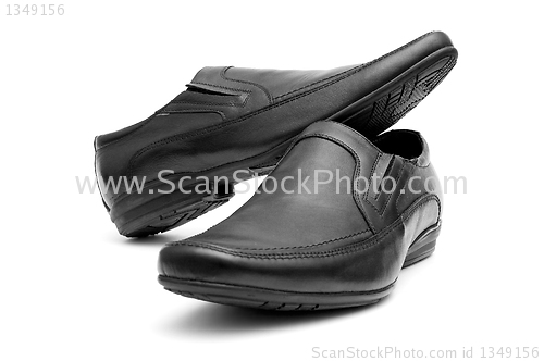 Image of Pair of black man's shoes