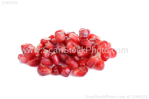 Image of pomegranate isolated on white background 