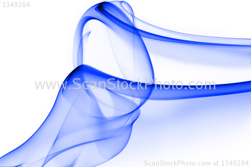 Image of Blue smoke in white background