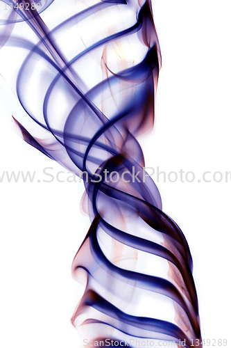Image of Purple smoke in white background