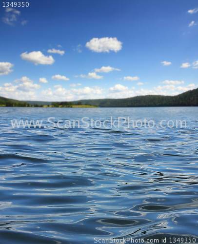 Image of summer lake with waves