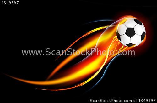 Image of Soccer Ball on Fire