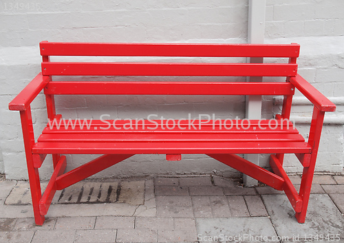 Image of Red bench