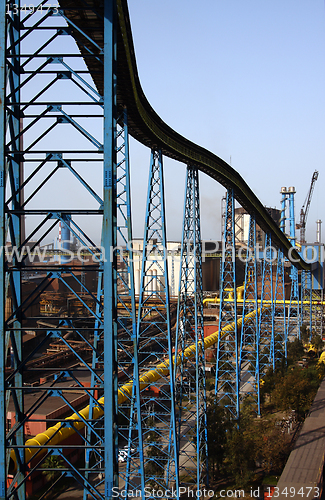 Image of Blue industrial refinery