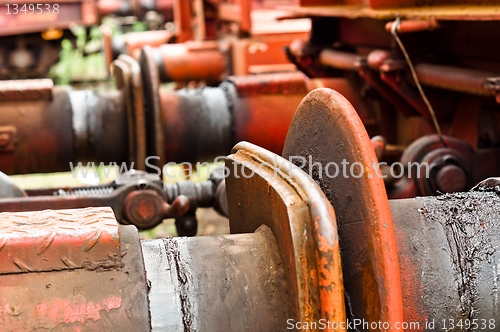 Image of Train connector with blurry background