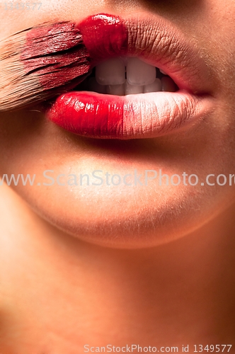 Image of Lips of a girl with conceptual makeup