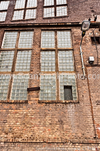 Image of An abandoned industrial building angle shot