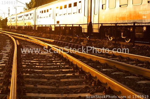 Image of Railway at the golden hour