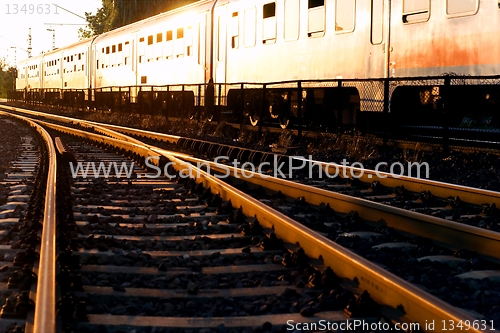 Image of Sunset at the railway station