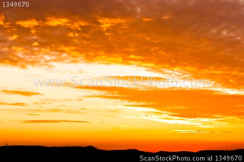 Image of Silhouettes of mountains in a very good composition