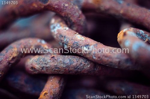 Image of Vintage photo of some old rusty chains