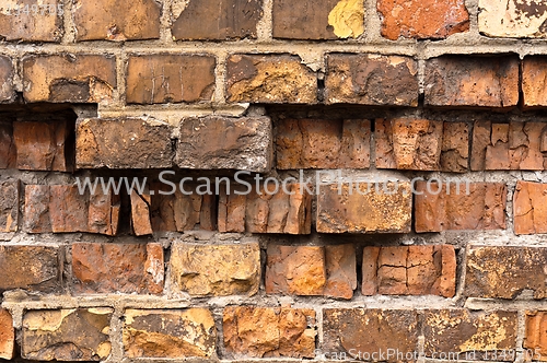 Image of Brick wall texture with a lot of cracks