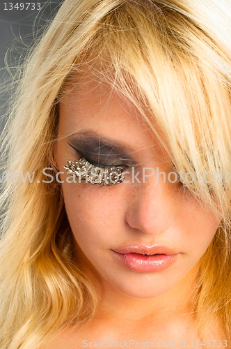 Image of Beautiful makeup on an attractive girl