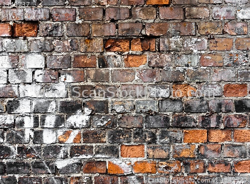 Image of Brick wall texture with a lot of cracks